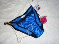 Royal Blue silk tanga panties