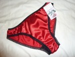 Red silk lingerie