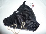 Black silk lingerie