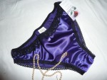 Purple silk lingerie