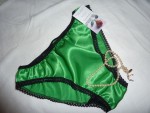 Emerald green silk lingerie