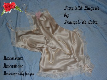 Vintage style pure silk camiknicker teddy by Francois de Loire